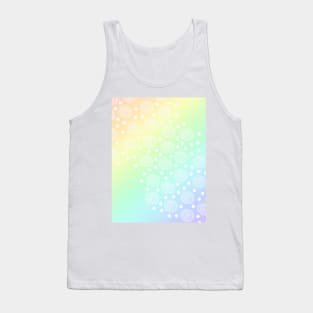 Pastel Rainbow Gradient with Circles and Dots Tank Top